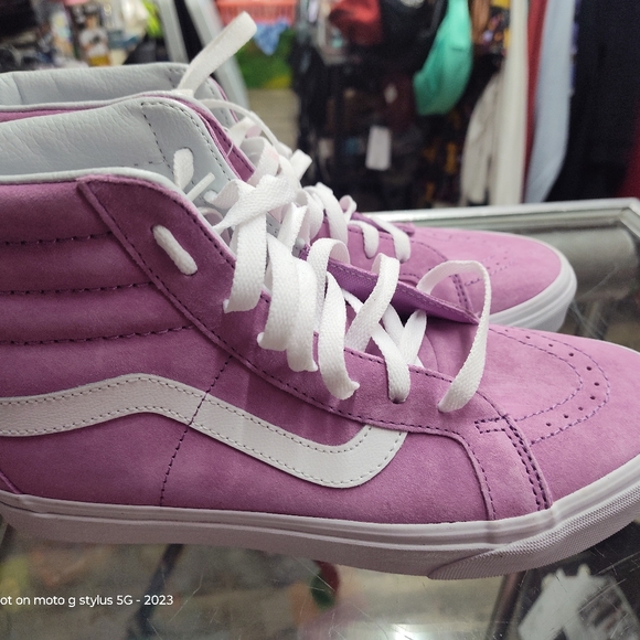 Men's Size 8.5 Women's 10  - VANS Sk8-Hi Reissue (Pig Suede) Violet NEW - Picture 5 of 6